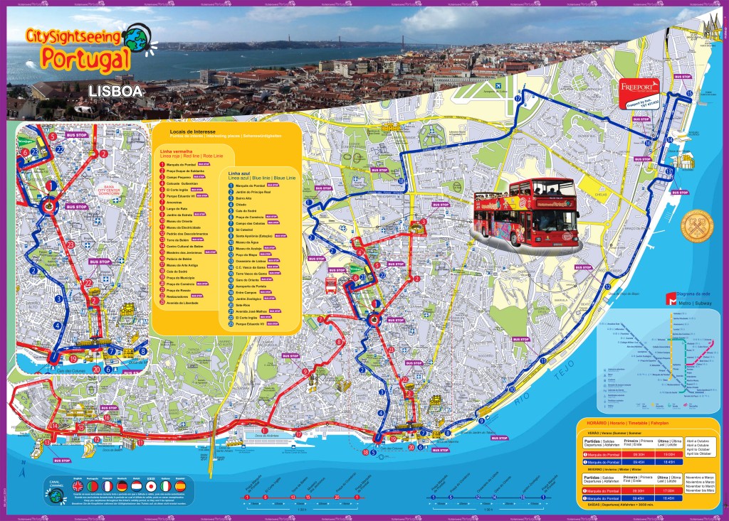 Amazing Hop On Hop Off Barcelona&nbsp;Haltestellen